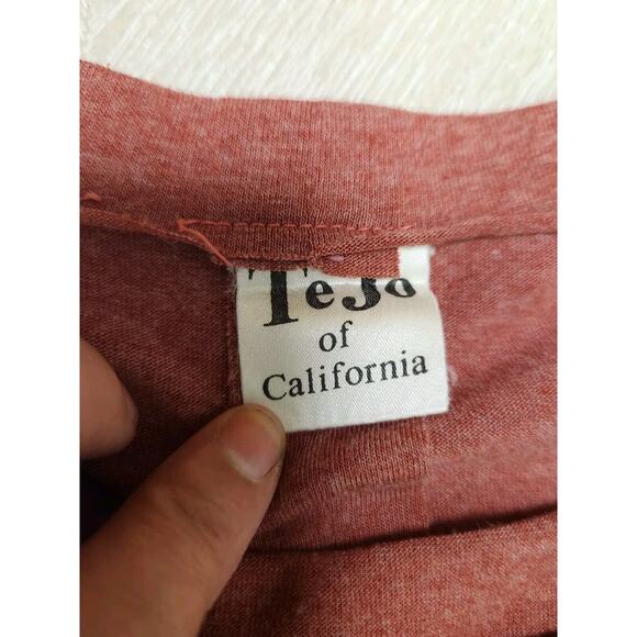 Vtg 70s Tejo Of California Women's Skirt Set Large Terracotta No Size Tag - Picture 7 of 13